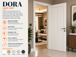 ÜST BÖLÜMDEKİ DİKEY ÇİZGİLERLE MODERN BİR TASARIM