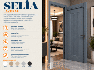 MAVİ ALT TONLU KOYU GRİ YÜZEY VE DİKEY KANALLARLA MODERN BİR TASARIM